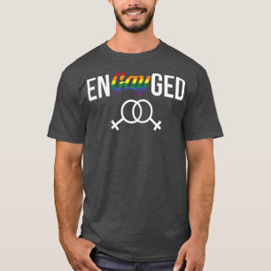 EnGAYged LGBT Lesbische Braut T-Shirt