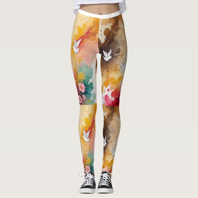 Engel abstrakt  leggings (Vorderseite)
