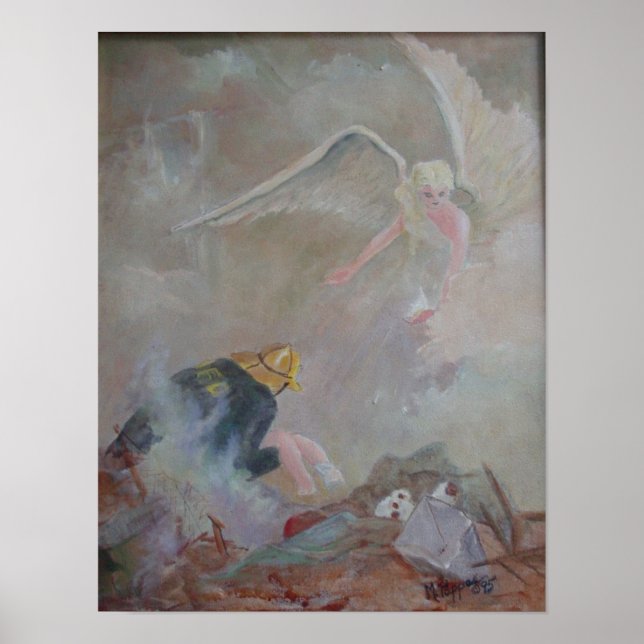 Engel am Arbeitsplatz Poster (Vorne)