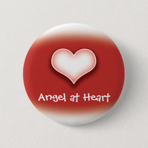 Engel am Herz-Knopf Button