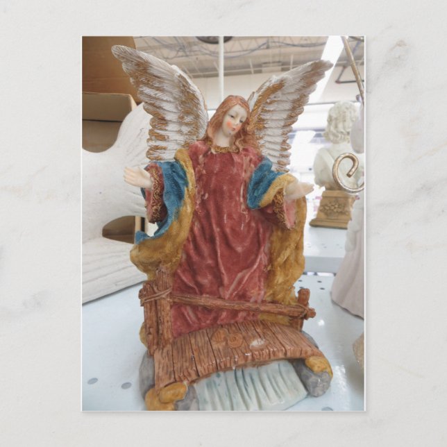 Engel auf Brücke Postkarte (Vorderseite)