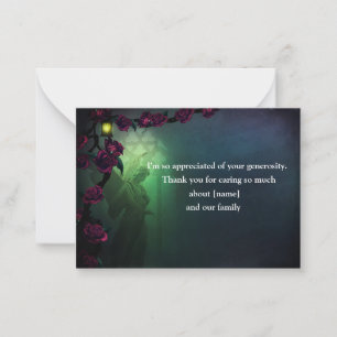 Engel auf gotischen Rose der Fensterkirche Mitteilungskarte