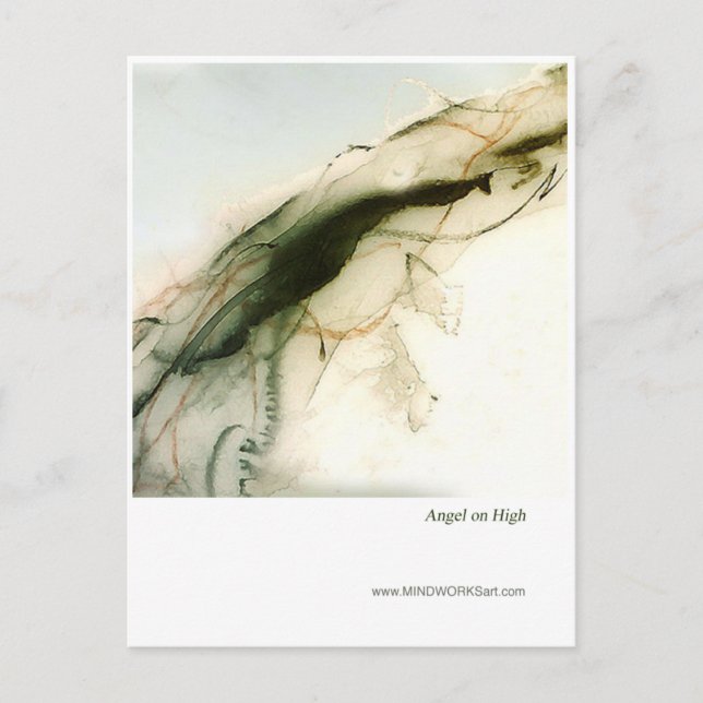 Engel auf Hoch Postkarte (Vorderseite)