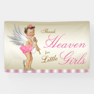 Engel Baby Mädchen Baby Shower Banner