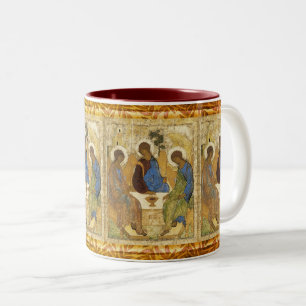 Engel bei der Dreifaltigkeit von Mamre Zweifarbige Tasse