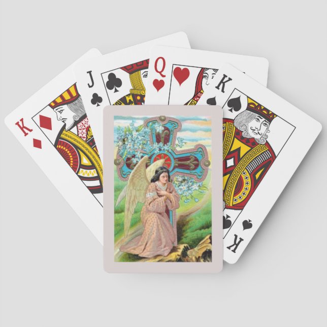 Engel beim Gebet Spielkarten (Rückseite)