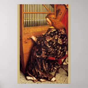 ENGEL BEIM MUSIZIEREN ,Detail Poster
