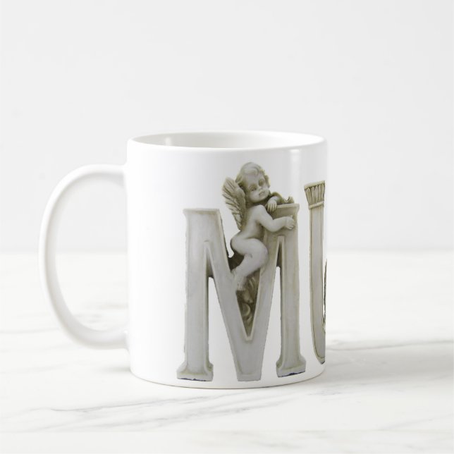 Engel beschriftet Mama-Tasse Kaffeetasse (Links)
