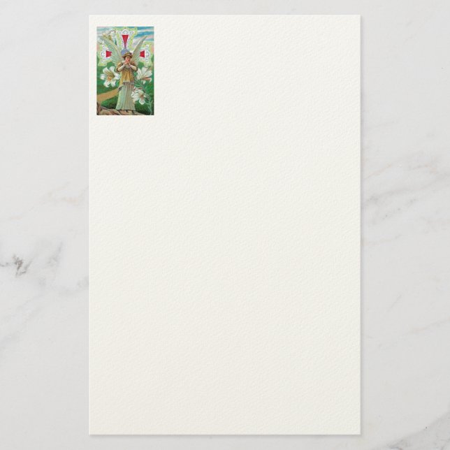 Engel betend briefpapier (Vorderseite)