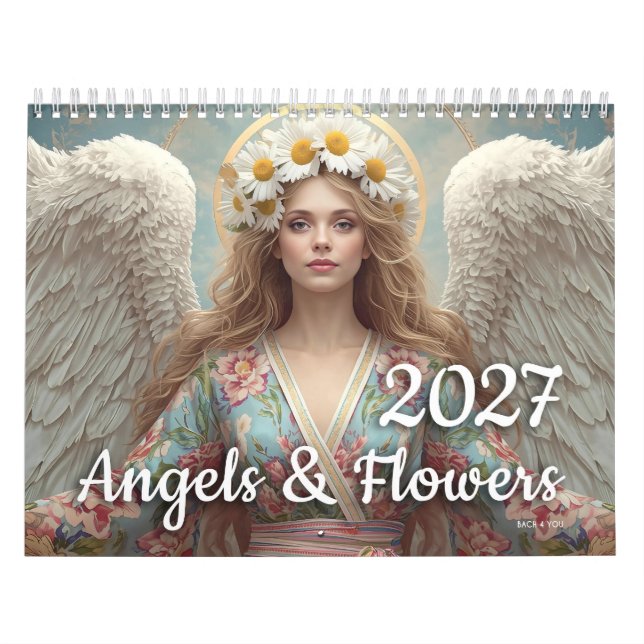 Engel & Blumen 2027 Kalender (Titelbild)