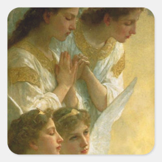Engel Bouguereau Quadratischer Aufkleber