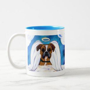 Engel Boxer Hund Zweifarbige Tasse