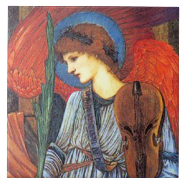 Engel Burne-Jones Weihnachtskunst Fliese oder (Vorderseite)