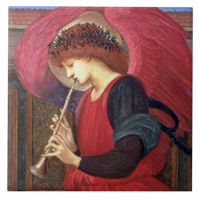 Engel Burne-Jones Weihnachtskunst Fliese oder (Vorderseite)