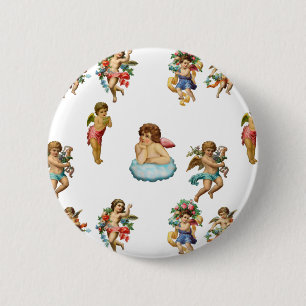 Engel Cherub antik Button