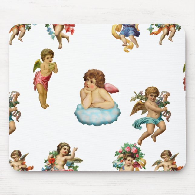 Engel Cherub antik Mousepad (Vorne)