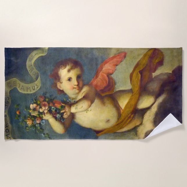 Engel Cherub  Strandtuch (Vorderseite)