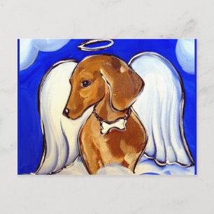 Engel-Dachshund Postkarte