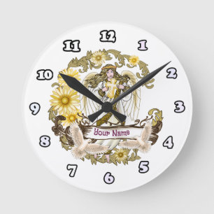 Engel Daisy Runde Wanduhr