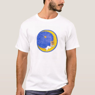 Engel, der auf dem Mond Nickerchen macht T-Shirt