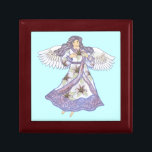 Engel der christlichen Lilie Blume Erinnerungskiste<br><div class="desc">Lily Angel Geschenkboxen, Lily Angel Bekleidung, Angel T - Shirt, Angel Geschenke von ArtMuvz Illustration. Charmanter Christlicher Engel Geburtstag und Weihnachtsgeschenke, Tote Tasche, Tasse, Hut. Engel-Geschenke sind eine nachdenkliche und sinnvolle Art, jemandem zu zeigen, den Sie interessieren. Egal, ob Sie ein Geschenk für einen Freund, ein Familienmitglied oder einen geliebten...</div>