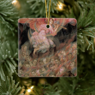 Engel, der den Seelen in der Hölle zuflüstert von  Keramikornament