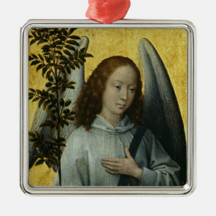 Engel, der einen Ölzweig hält Silbernes Ornament