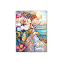 Engel der Emotionen Türkis Stretched Canvas Print