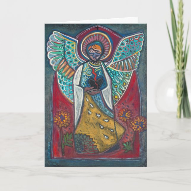 Engel der gebrochenen Herz-Bereavement-Karte Karte (Vorderseite)