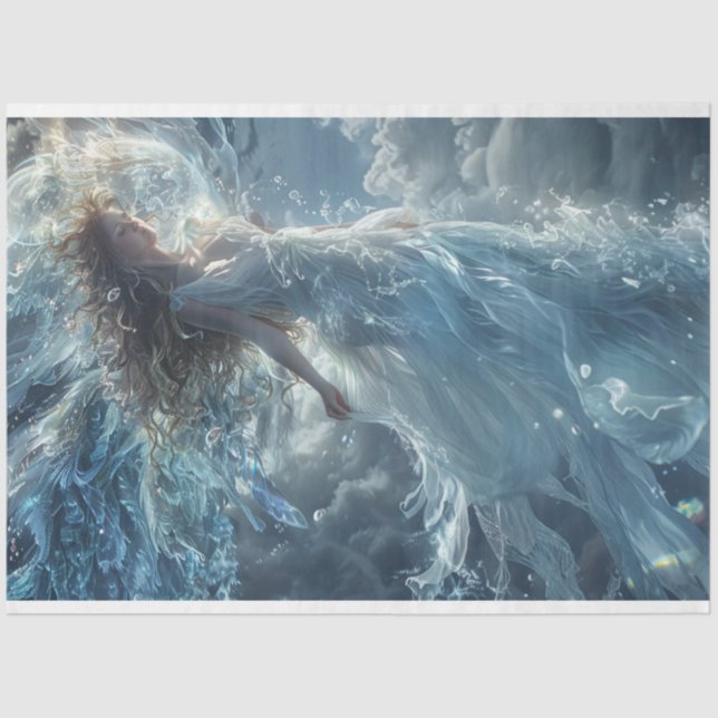 Engel der Gnade auf dem Weg zum Himmel Seidenpapier (Vorderseite)