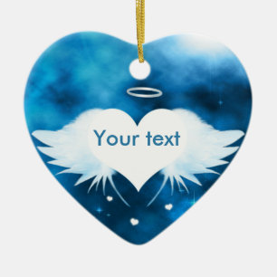 Engel der Herz-Keramik-Herz-Verzierung Keramikornament