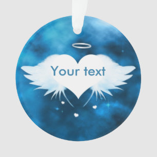 Engel der Herz-runden Acrylverzierung Ornament