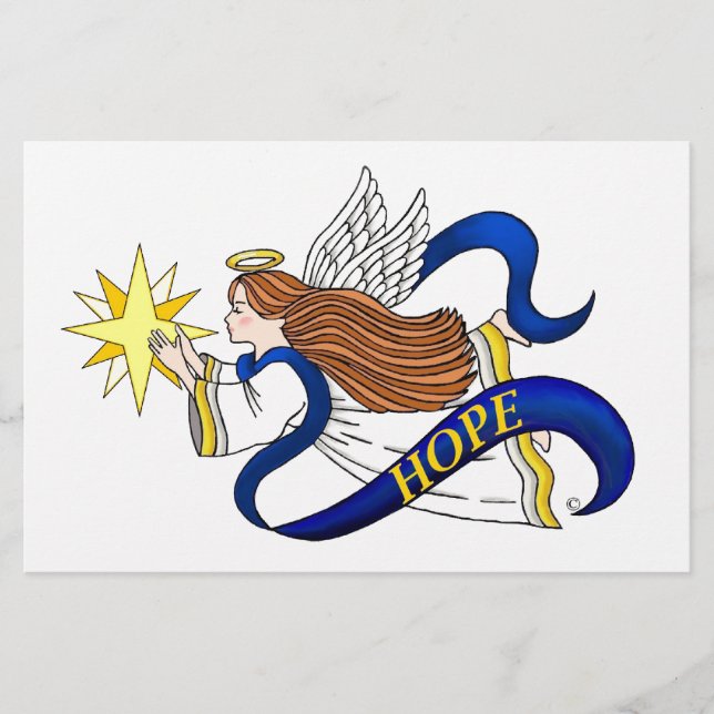 "Engel der Hoffnung" Briefpapier (Vorderseite)