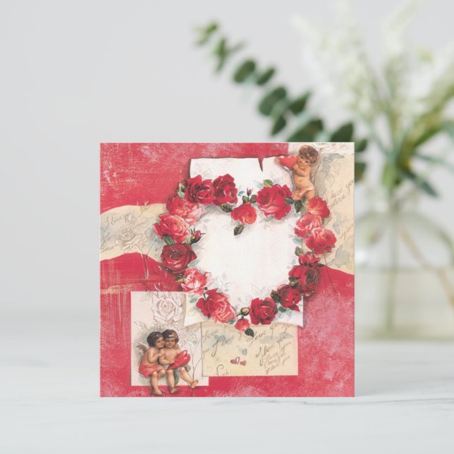 Engel der Liebe Feiertagskarte (Stehend Vorderseite)