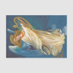 Engel, der Musik auf einer Harfe spielt Seidenpapier