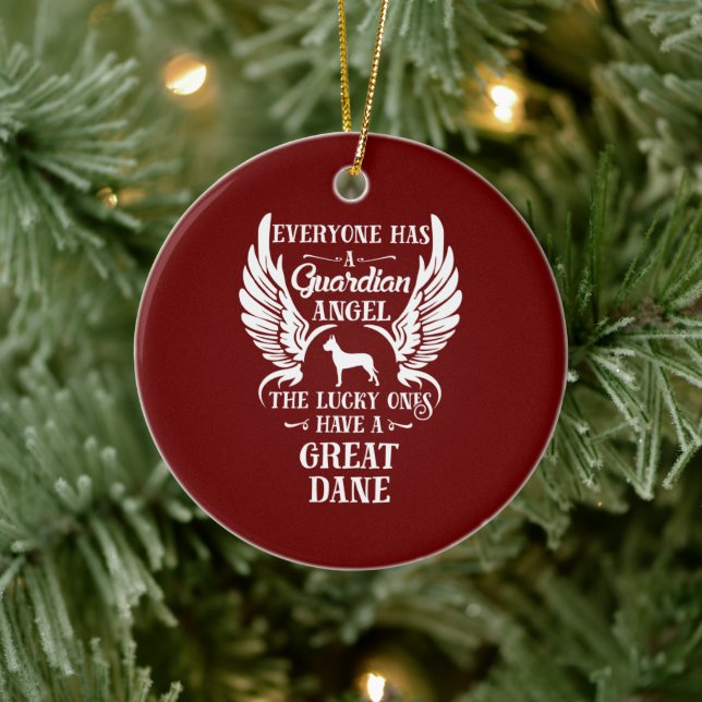 Engel der Schutzhunde für Großes Haustier Keramik Ornament (Baum)