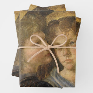 Engel der Taufe Christi von Leonardo da Vinci Geschenkpapier Set
