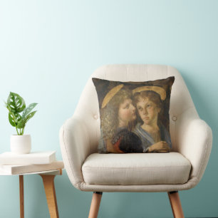 Engel der Taufe Christi von Leonardo da Vinci Kissen