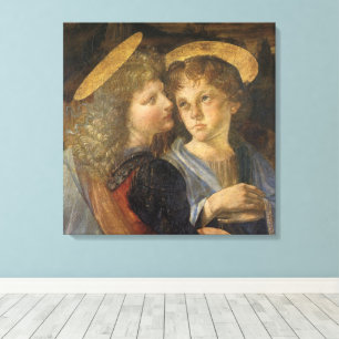 Engel der Taufe Christi von Leonardo da Vinci Leinwanddruck