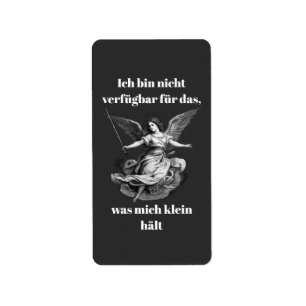Engel der Unverfügbarkeit  Adressaufkleber