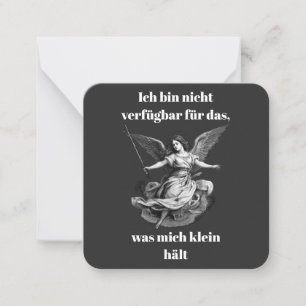 Engel der Unverfügbarkeit Mitteilungskarte