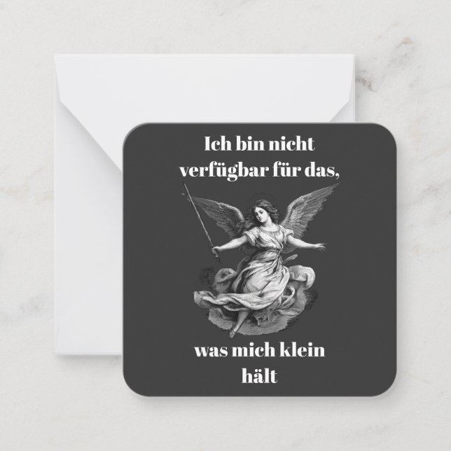 Engel der Unverfügbarkeit  Mitteilungskarte (Vorderseite)