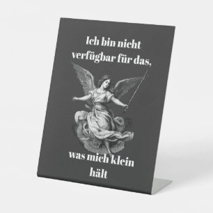 Engel der Unverfügbarkeit Sockelschild