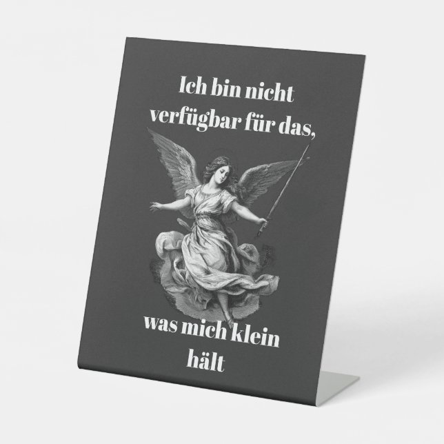 Engel der Unverfügbarkeit  Sockelschild (Vorderseite)