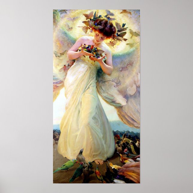 Engel der Vögel Poster (Vorne)