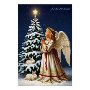 Engel der Weihnachtsnacht – Klassische Feiertage Poster