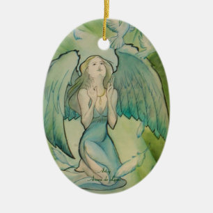 Engel des Friedens Keramikornament