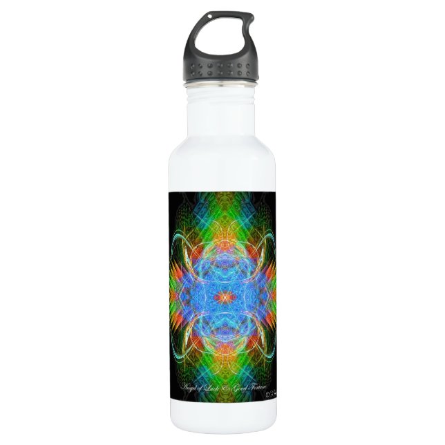 Engel des Glücks und des Glücks Edelstahlflasche (Vorderseite)