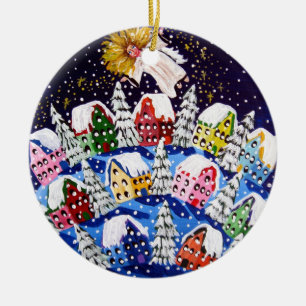 Engel des Joy Round Holiday Ornament