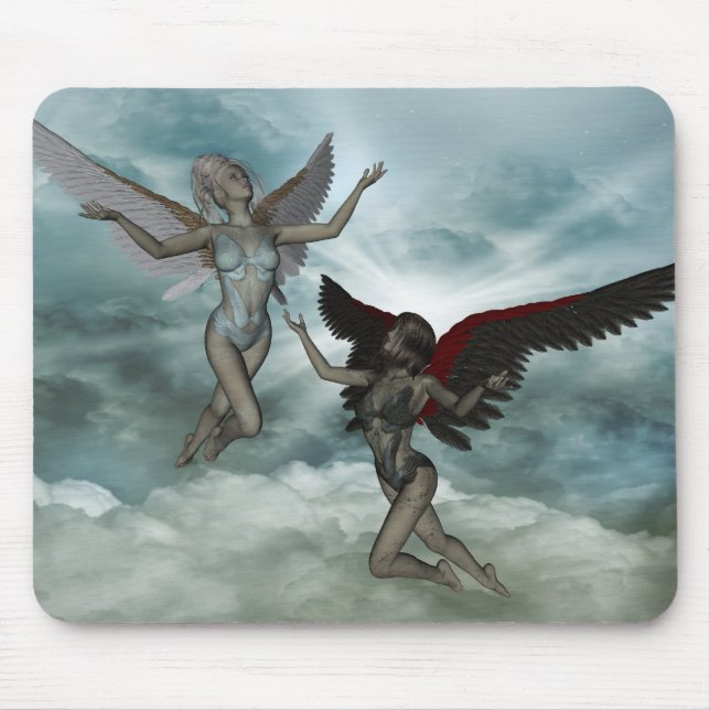 Engel des Licht und Dunkelheit Mousepad (Vorne)